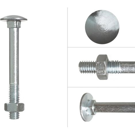 Schlossschrauben Verzinkt M8 x 90 mm - 100 Stück