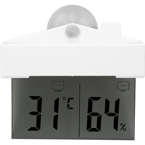 Thermomètre Hygromètre Intérieur LCD Haute Précision avec Ventouse pour Mesure Température et Humidité (1/5)