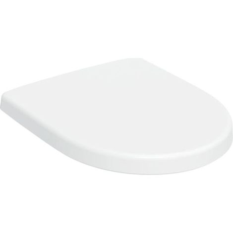 Geberit – Siège WC abattant adulte Duroplast blanc – Fixation par le haut – Fonction d'abaissement automatique – Forme ronde