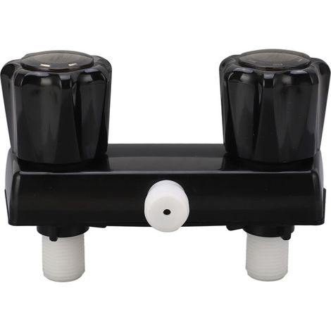 Commande de mélange de inverseur de Valve de robinet de douche de camping-car avec roue à 2 boutons pour camping-car noir (1/5)