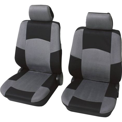 Housse de siège 6 pièces Petex 24271518 polyester noir, gris siège conducteur, siège passager (1/2)