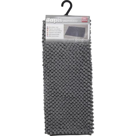Tapis microfibre boules 50x80 cm - gris - Tendance (1/2)