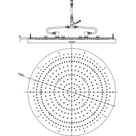 Plafond de douche chromothérapie chromé Dream - Bossini WI0374030 (1/2)
