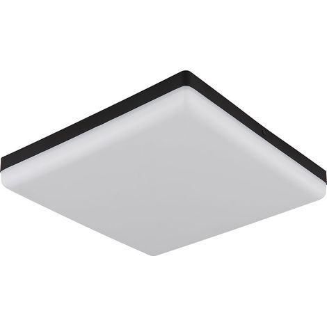 Deckenleuchte Deckenlampe Wohnzimmerleuchte LED quadratisch schwarz matt opal (1/5)