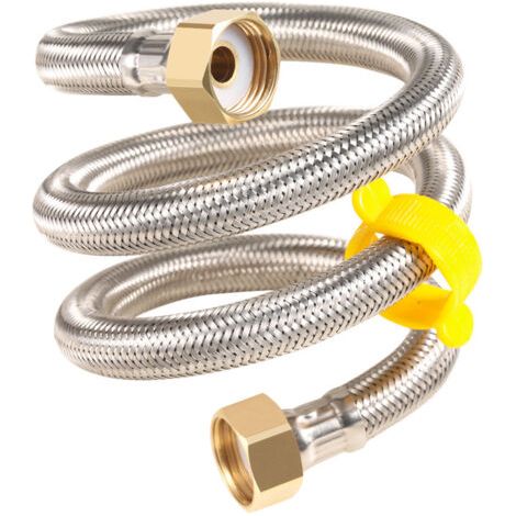 Tuyau inox ø20mm intérieur F-f1/2 pouce longueur 100cm (1/5)