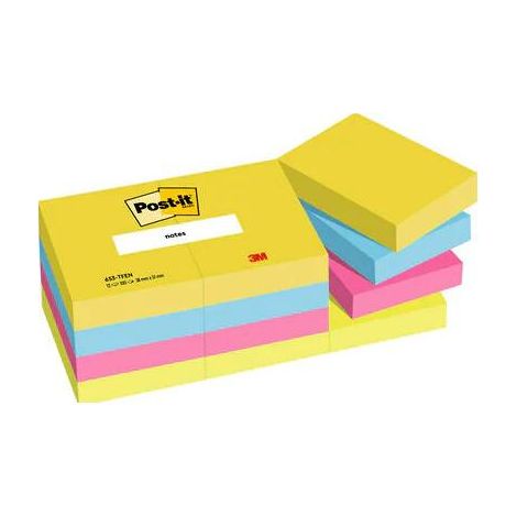 Post-It 653TFEN nota autoadhesiva Plaza Multicolor 100 hojas Autoadhesivo