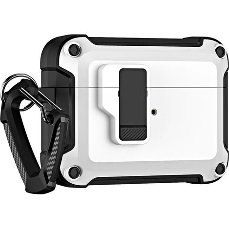 Custodia protettiva per AirPods 4 Pro con moschettone - Bianca