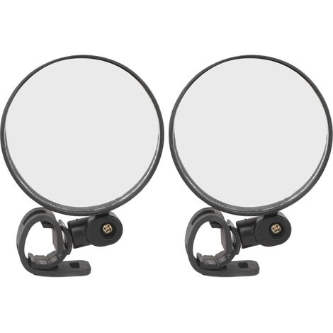 2 pièces Rétroviseur Vélo Arrière 8cm Réglable Grand Angle Universel pour Scooter et Fauteuil Roulant (1/5)
