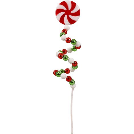 Windmill Bell Pick - Christmas Decorative Stem - DIY Tree Topper Wreath Centerpiece - 2 Colors - Pack of 6 (1/5)