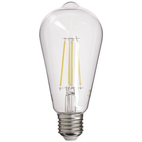 Ampoule LED filament Edison E27 8 W (équivalent 75 W), lumière chaude blanc, 2700 K, culot standard, idéale pour lustres et appliques, économie d’énergie A++ (1/5)