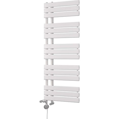 Tristan - White Dual Fuel Towel Rail H1292mm x W500mm Thermostatic (1/3)
