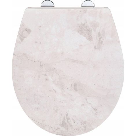 Wenko Tapa de WC de Mármol Blanco 44,5 x 38 cm (1/3)