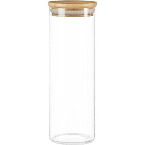 Bocal en verre - couvercle bois - 1,4L (1/2)