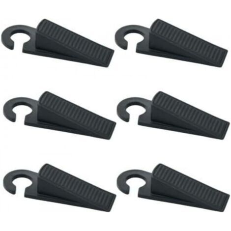 Lot de 6 cales de porte universelles en caoutchouc souple et antidérapant pour tous types de sols, butées de porte en silicone pour la maison, l'école et le bureau