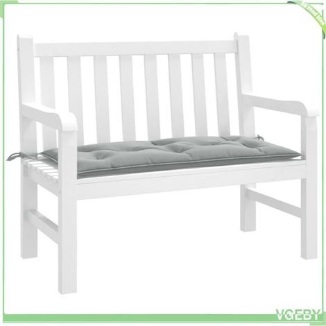Coussin de banc de jardin - FAFEISY - 4002531 - gris clair mélangé - 100x50x7 cm - antidérapant (1/5)