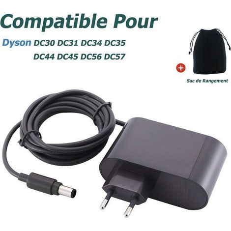 Chargeur pour Dyson DC30 DC31 DC34 DC35 DC44 DC45 DC56 DC57 Chargeur 16.75V / 24.35V pour Dyson Aspirateurs avec Sac de Rangement (1/4)