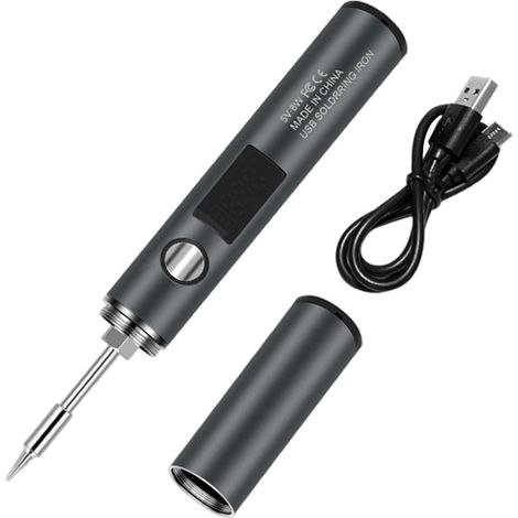 Fer à Souder USB Outil de Réparation Rechargeable avec Chauffage Rapide et  Fer à Souder Sans Fil Rechargeable pour la Réparation de Composants Électroniques et Circuit (1/5)