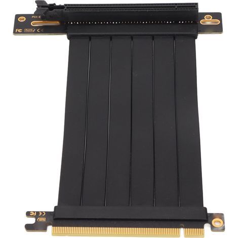Cavo di prolunga PCIe 3.0 x16 da 15 cm, elevata stabilità e bassa perdita, 128 Gbps, per schede grafiche. (1/5)