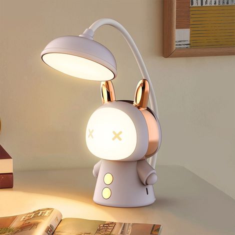 Lampe De Bureau Enfant - Rechargeable - LED À Intensité Réglable - Forme Lapin - Pour Chambre D'enfant - 1 Pièce (1/5)