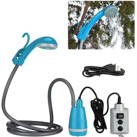 Douche de camping portable, pompe de douche de camping en plein air, pommeau de douche rechargeable (1/5)