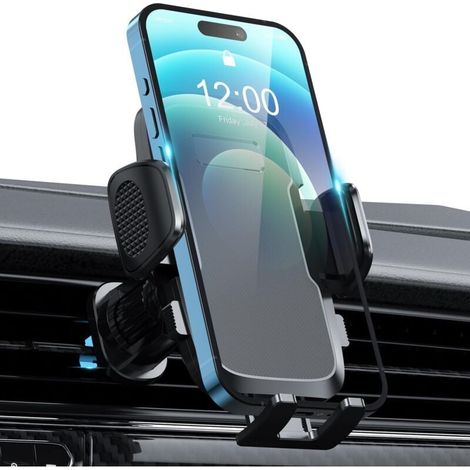 Car Phone Holder for Air Vent, 360° Rotating, Car Phone Holder with One Release Button, Compatible with iPhone 14 Pro Max and 4-7" Phones (1/5)