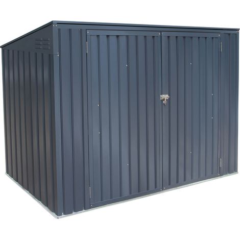 Westmann Box pour poubelles en métal 53  Gris foncé  100x172x131 cm