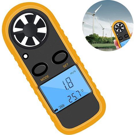 GM816 Digitalanemometer, Windgeschwindigkeitsanzeiger, LCD-Bildschirm, tragbares Thermometer für Luftströmung