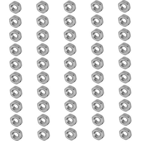 50-teiliges Sortiment an Sechskantmuttern A2-70 aus Edelstahl für Industriemaschinen, M10
