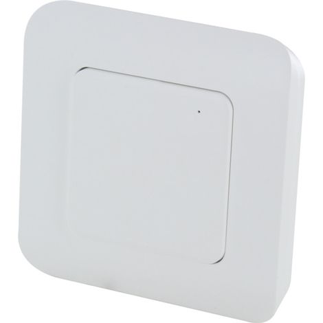 Interrupteur connecté sans fil 433 MHz – Compatible avec DiO Hub – Pour intérieur – PVC blanc