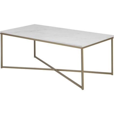 Mesa de centro Norsica Sevodeo 102 , 46x60x120cm, Diámetro: 0, Mármol, Angular (1/4)