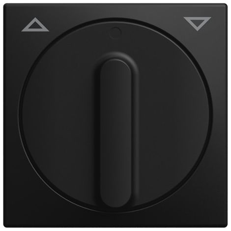 Busch-Jaeger Tapa central con impresión símbolo "Flechas" para persiana, pomo giratorio negro mate - Busch-balance® SI (2542 DR-915), 2CKA001753A0218