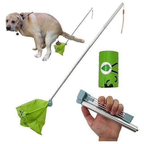Ramasse-crottes pour chiens avec sac intégré, ramasse-crottes pliable et portable pour grands chiens, nettoyage facile sans se baisser-AquaForge (1/5)