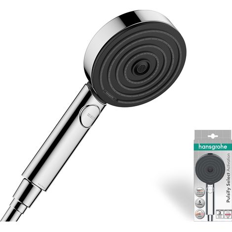 Handbrause Hansgrohe Pulsify 105, 3 Strahlarten Activation, Ø 105 mm, chrom - 24100000 (1/5)