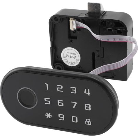 Fingerabdruck-Schrankschloss, intelligente Biometrie, 3 Entriegelungsmethoden, schlüsselloses Schrank-Passwortschloss, Schubladenschloss für Zuhause und Büro (1/4)