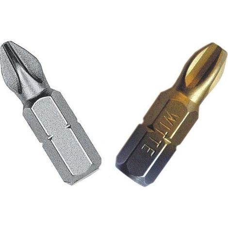 10 pointes dans un blister perforé de 25 mm de long (PH3 TIN)  WITTE 328423