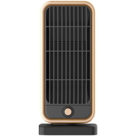Petit Chauffage d'appoint, 500W Radiateur Soufflant Céramique, PTC Mini Chauffage Rapide Electrique pour Chambre, Bureau, Salon Portable, Protection Multiple, Thermostat et économie-Chrom (1/5)
