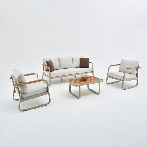 Ensemble de salon de jardin Rio 195 avec canapé, fauteuils et table basse (1/5)