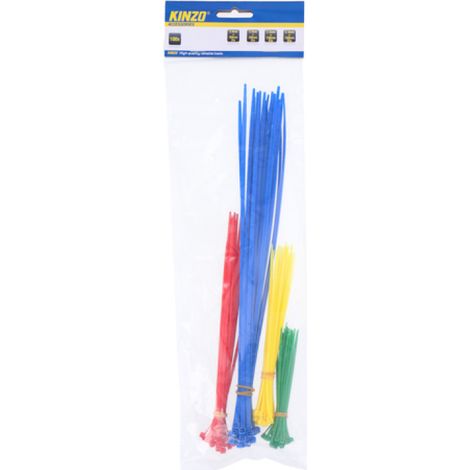 100 x Kabelbinder bunt 100-300mm PVC