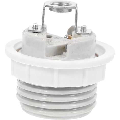 Douille porcelaine avec anneau fileté pour ampoules LED/halogènes, support plafonnier/éclairage suspendu, installation facile