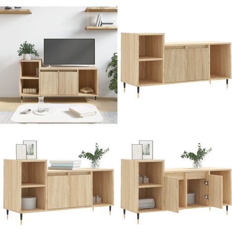TV-Schrank Sonoma-Eiche 100x35x55 cm Holzwerkstoff - Holzwerkstoff - Sonoma-Eiche