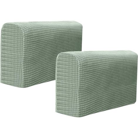 Housse d'accoudoir de canapé Housse de fauteuil extensible Housse de fauteuil élastique Housse de protection pour fauteuil de bureau Housse de protection pour canapé Loveseat 2pcs (Vert) (1/5)