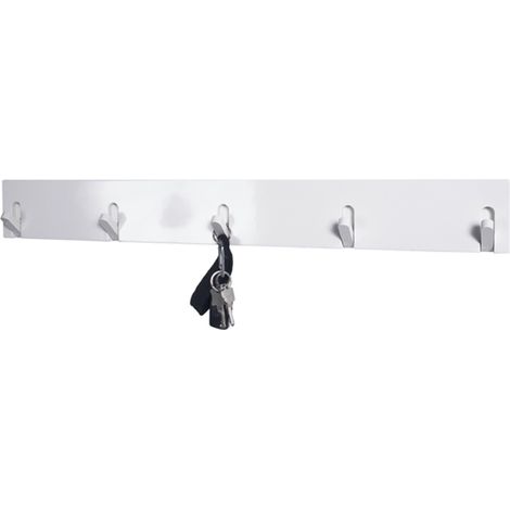 Patères en bois massif Blanc L82 x H10 x P2 cm