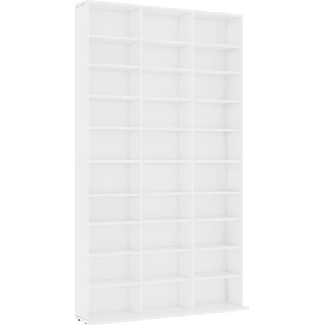 CD Cabinet White 102x16x177.5 cm Engineered Wood vidaXL (1/5)