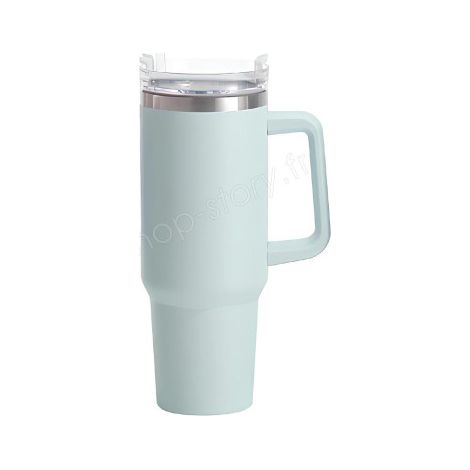 Mug Thermique Inox 1200ml avec Paille et Couvercle Étanche