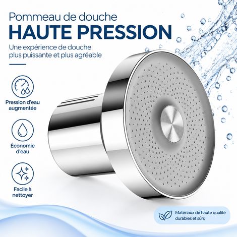 Pommeau de douche filtrant haute pression 15 étapes argenté argent 900 g – Livraison gratuite