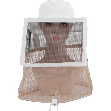 Chapeau Apiculteur Anti-Piqûres En Toile Et Maille Acier Pour Protection Cou Et Tête Activités Extérieures 1 Pièce (1/5)