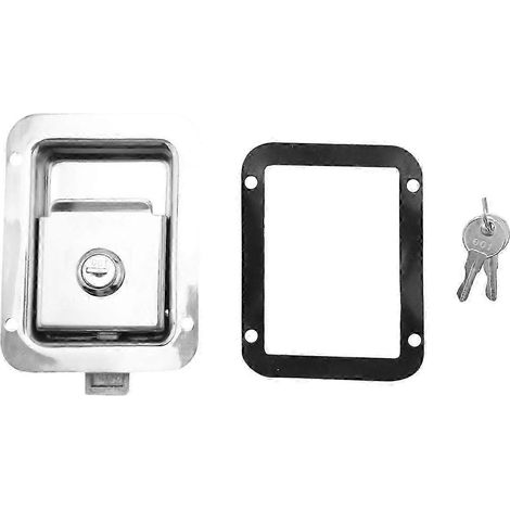 Loquet à palette avec serrure et clé, verrou de porte de caravane en acier inoxydable, robuste et encastré Mou-Yvan (1/5)