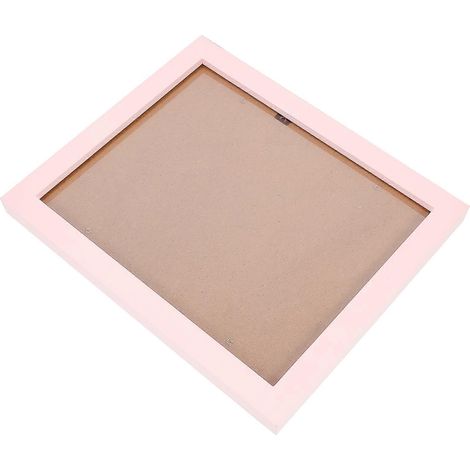 Cadre photo moderne à fixer au mur pour cadre d'affichage en plastique rose (1/5)