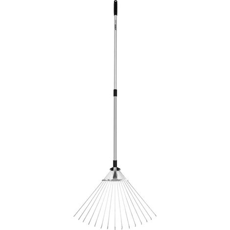 Balai à gazon aluminium 15 dents Manche télescopique 89.5 - 180 cm VITO