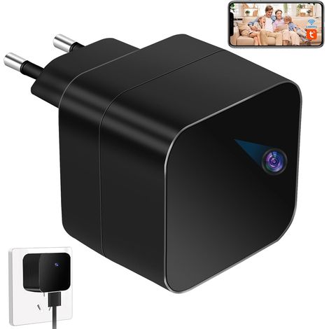 Caméra Cachée WiFi 5G, Caméra Espion Chargeur USB, Mini Caméras Espion Cachée HD 1080P avec Détection de Mouvement et Enregistrement en Boucle pour Visionnage à Distance Via l'application (1/5)
